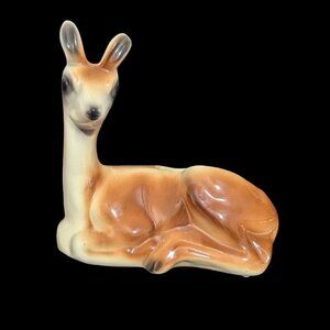 Vintage Ceramic Deer Planter Pot Decor Christmas holiday utensil trinket candle